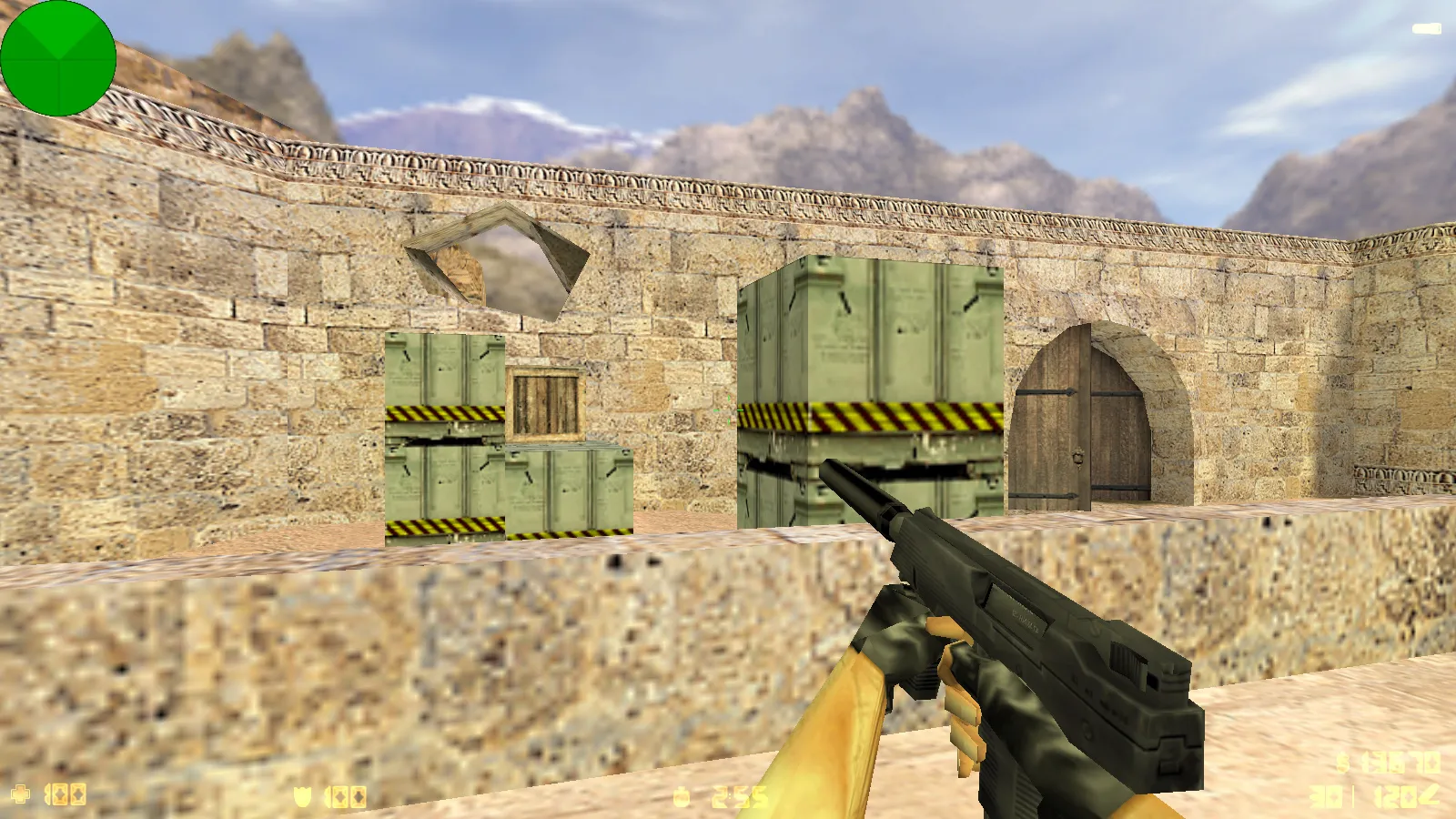 Скриншот  CS 1.0 сборка для CS 1.6: 5 апдейтов, оружейные модели v_/p_/w_, звуки, текстуры карт и фон меню