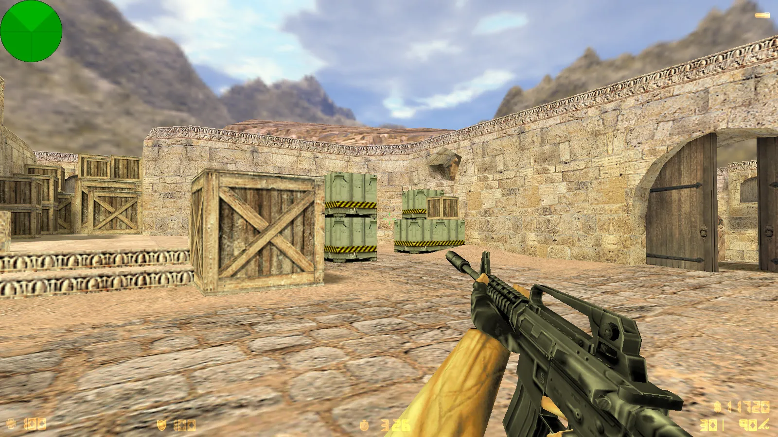 Скриншот  CS 1.2 сборка CS 1.6: модели v_ p_ w_, звуки, текстуры карт и фон спецназа в главном меню