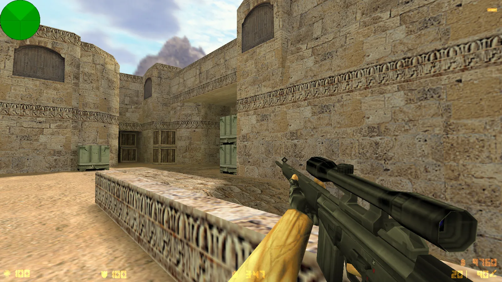 Скриншот  CS 1.2 сборка CS 1.6: модели v_ p_ w_, звуки, текстуры карт и фон спецназа в главном меню