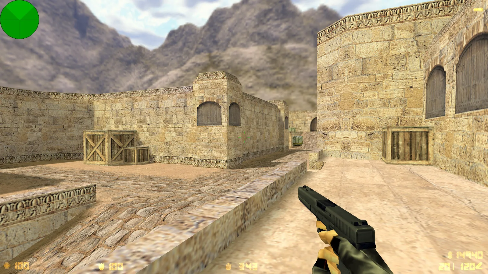 Скриншот  CS 1.2 сборка CS 1.6: модели v_ p_ w_, звуки, текстуры карт и фон спецназа в главном меню