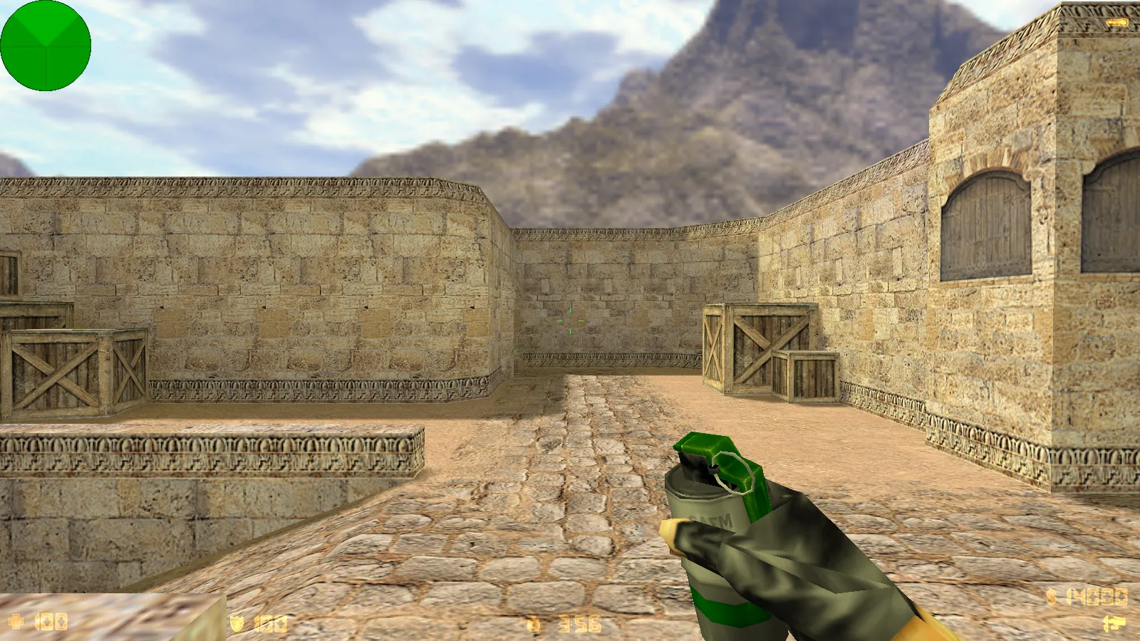 Скриншот  CS 1.2 сборка CS 1.6: модели v_ p_ w_, звуки, текстуры карт и фон спецназа в главном меню