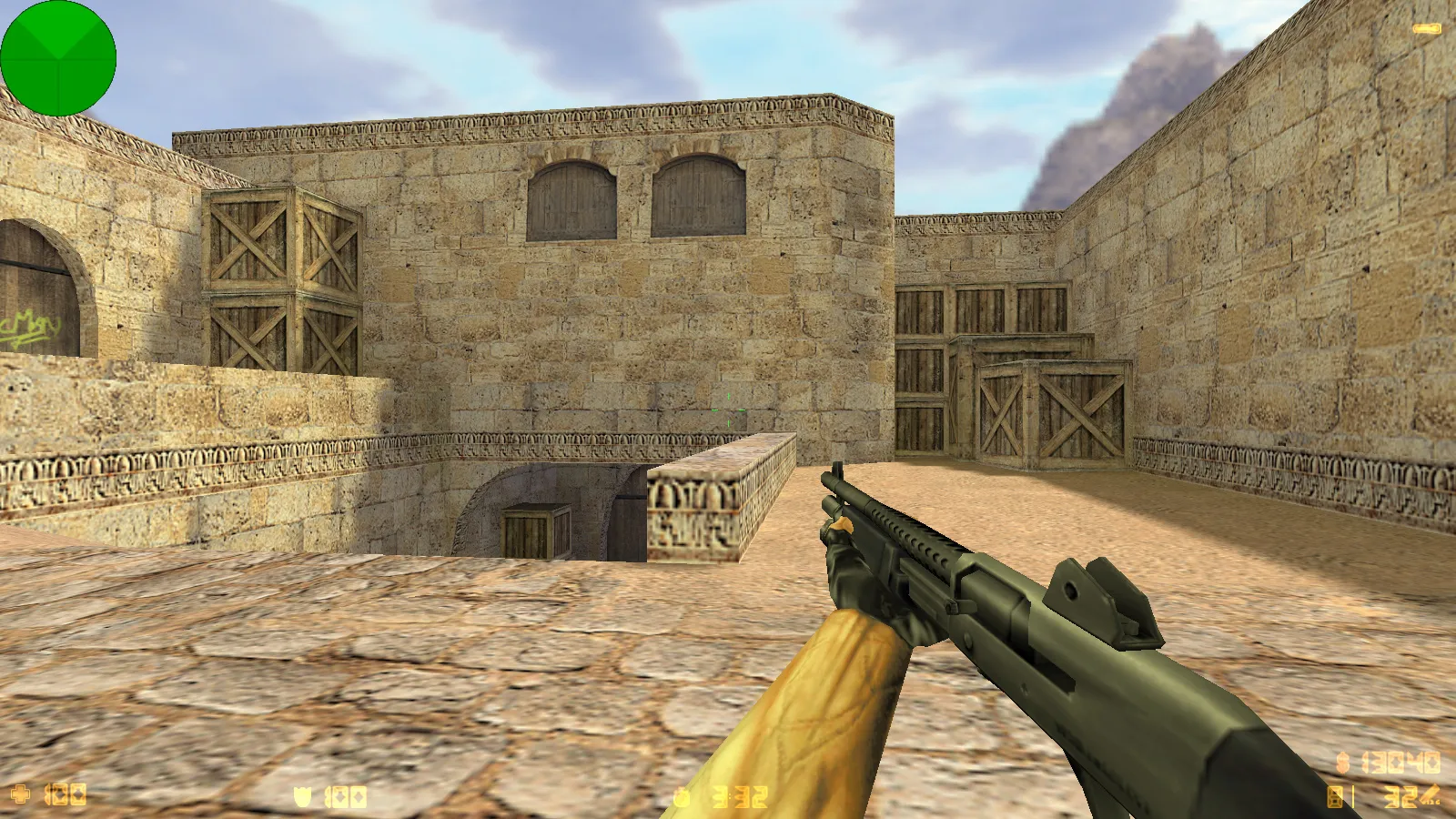 Скриншот  CS 1.2 сборка CS 1.6: модели v_ p_ w_, звуки, текстуры карт и фон спецназа в главном меню