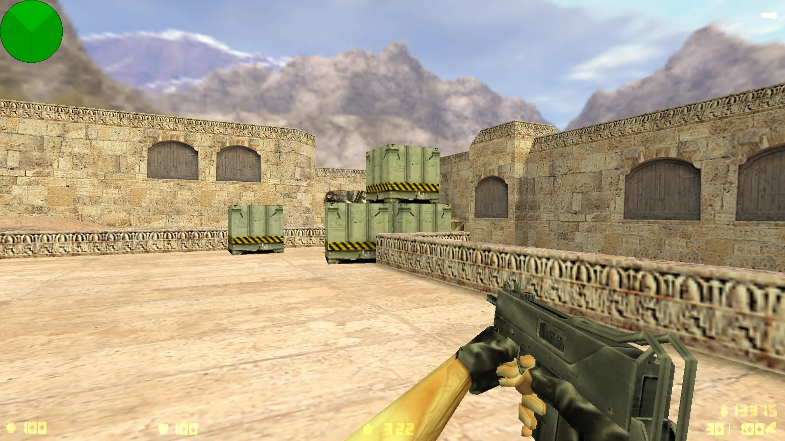 Скриншот  CS 1.2 сборка CS 1.6: модели v_ p_ w_, звуки, текстуры карт и фон спецназа в главном меню