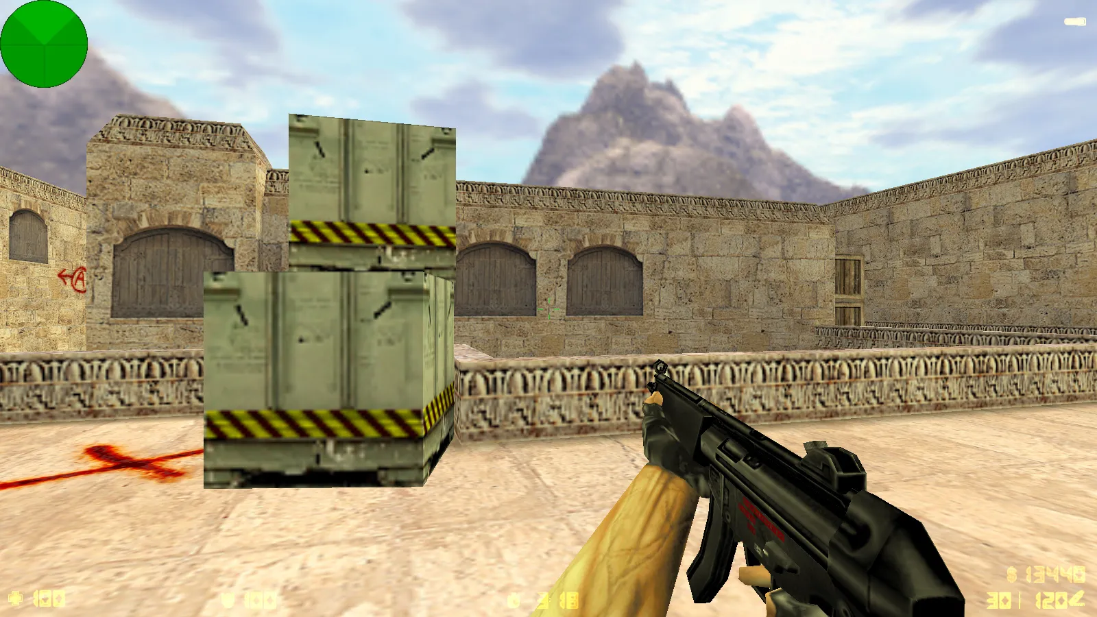 Скриншот  CS 1.2 сборка CS 1.6: модели v_ p_ w_, звуки, текстуры карт и фон спецназа в главном меню