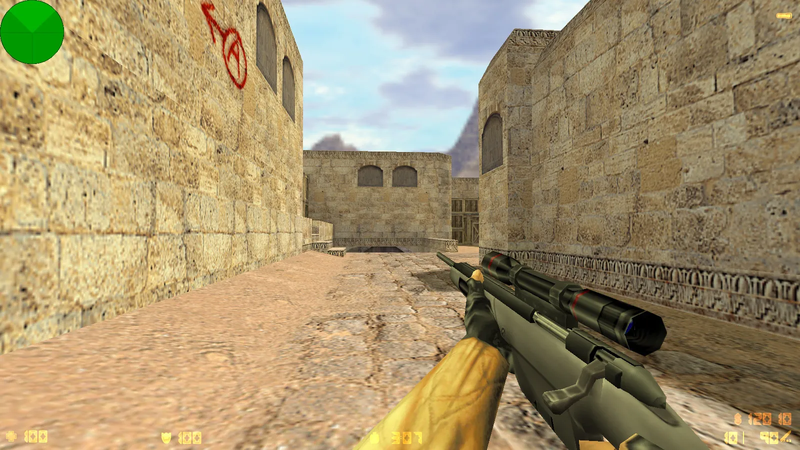 Скриншот  CS 1.2 сборка CS 1.6: модели v_ p_ w_, звуки, текстуры карт и фон спецназа в главном меню