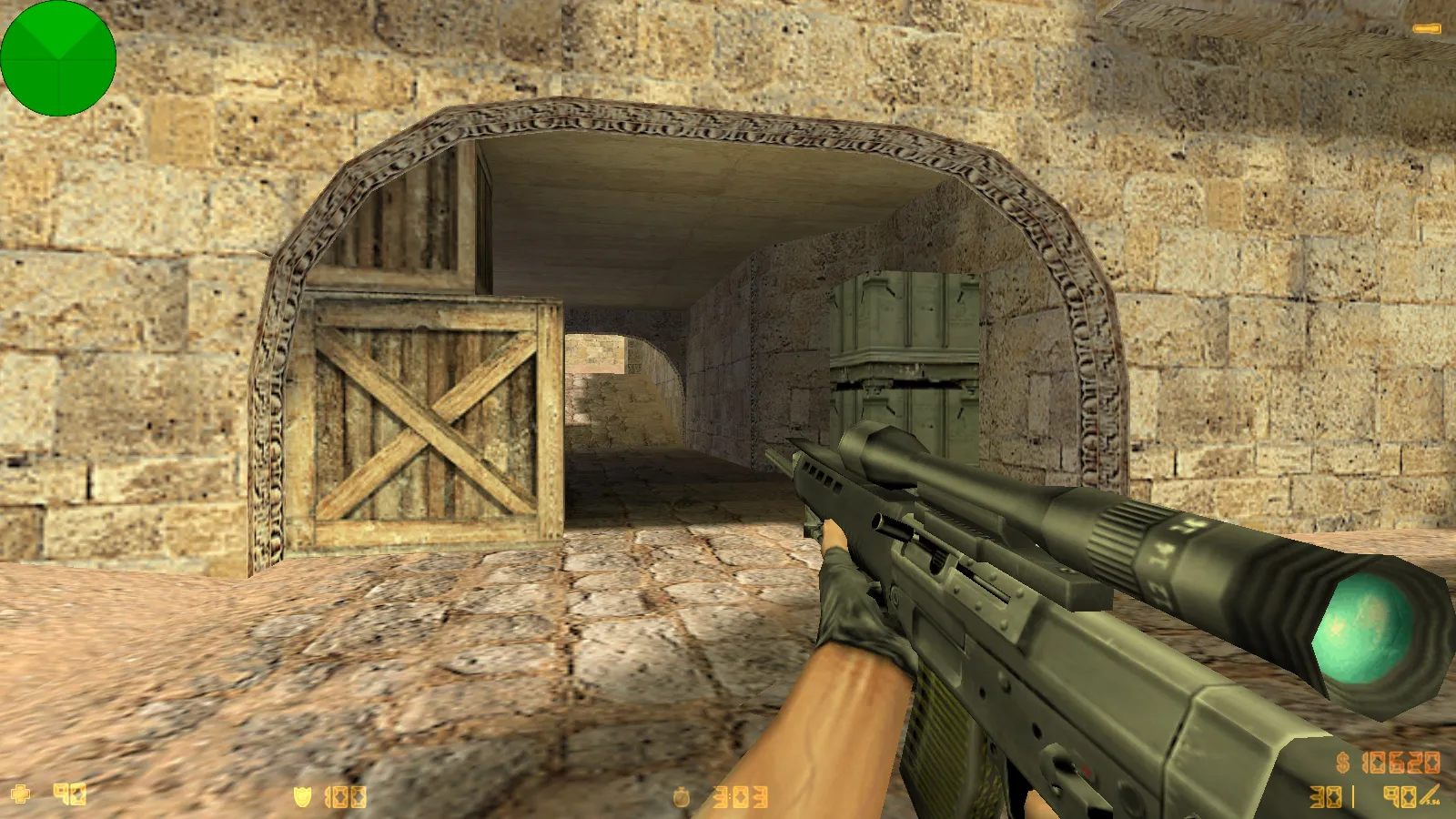 Скриншот  CS 1.2 сборка CS 1.6: модели v_ p_ w_, звуки, текстуры карт и фон спецназа в главном меню