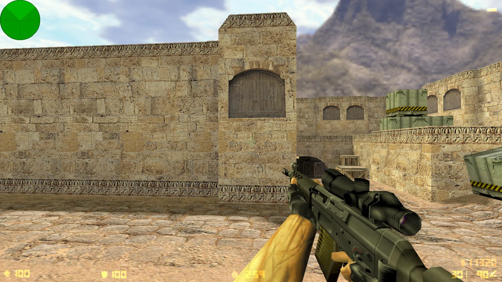 Скриншот  CS 1.2 сборка CS 1.6: модели v_ p_ w_, звуки, текстуры карт и фон спецназа в главном меню