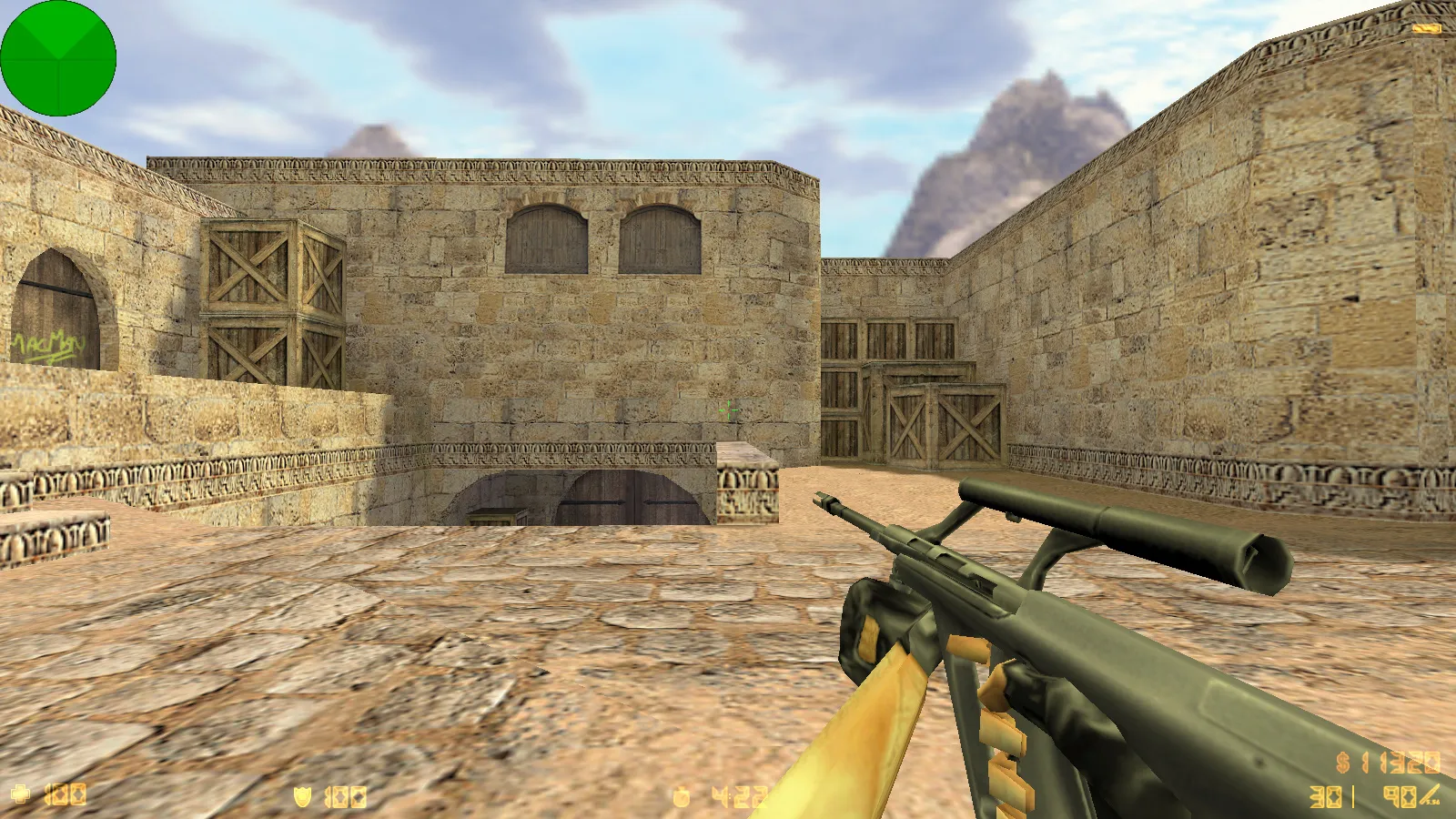 Скриншот  CS 1.3 сборка: модели оружия v_ p_ w_, звуки, текстуры карт и фон меню Beta 5 — версии и год