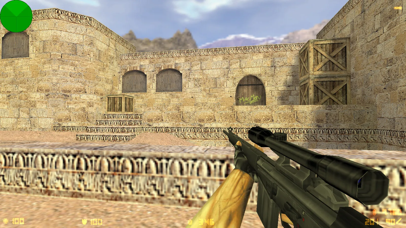 Скриншот  CS 1.3 сборка: модели оружия v_ p_ w_, звуки, текстуры карт и фон меню Beta 5 — версии и год