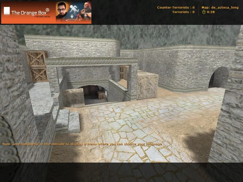 Скриншот  Карта de_azteca_long для CS 1.6: баланс сторон, точки, маршруты и настройка сервера