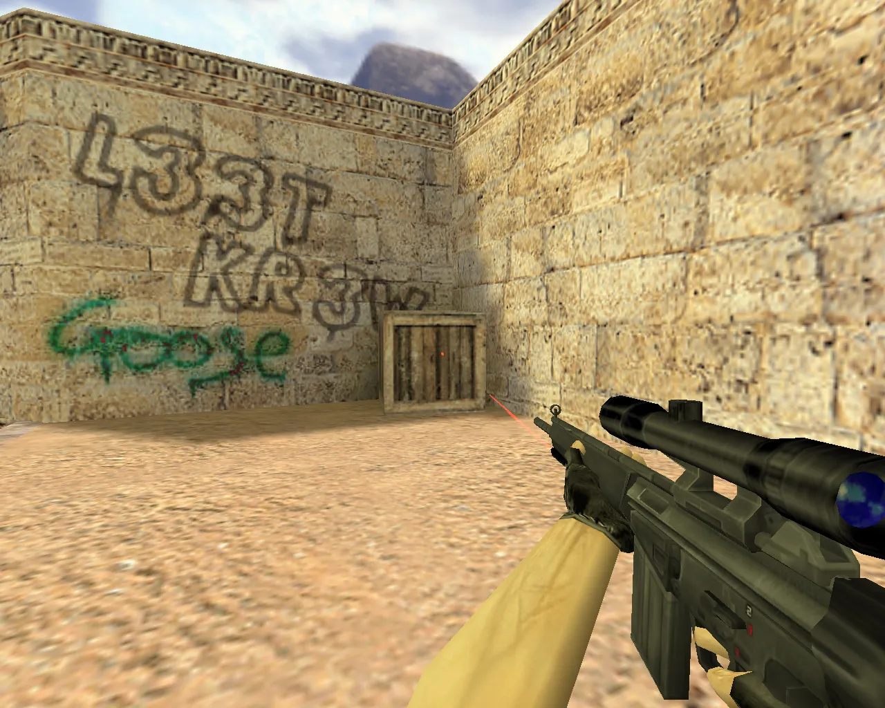 Скриншот Модель G3SG1 с лазерным прицелом для CS 1.6