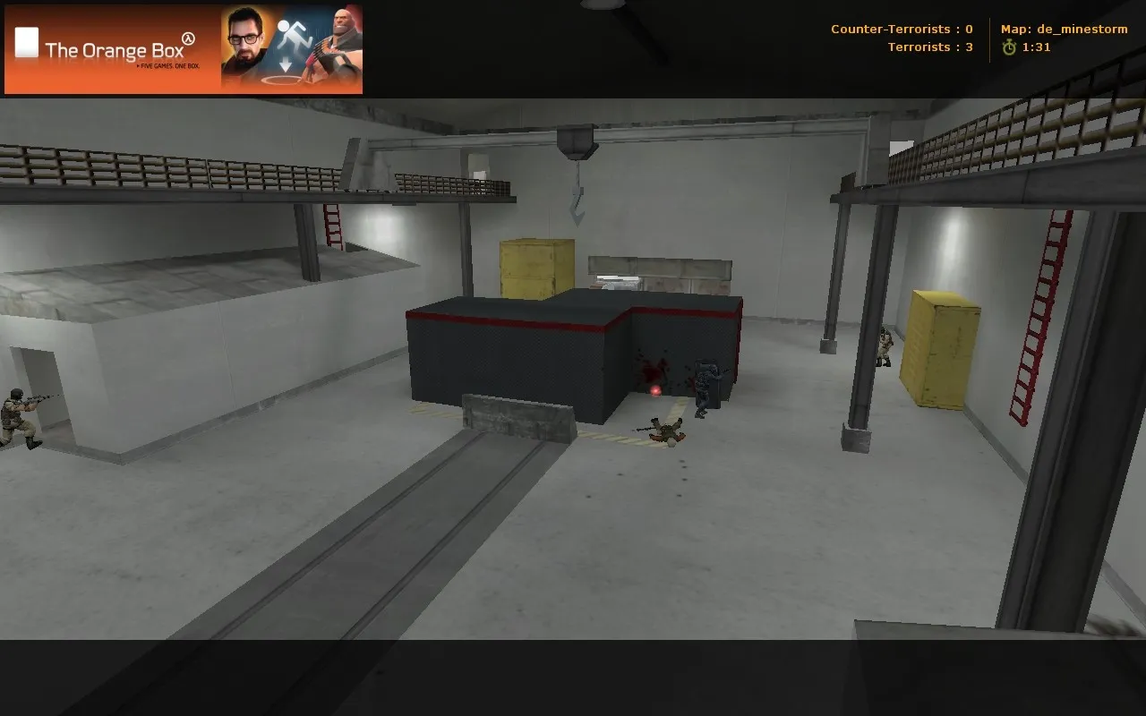 Скриншот  Карта de_minestorm для CS 1.6 - Тактическое сражение в минном аду