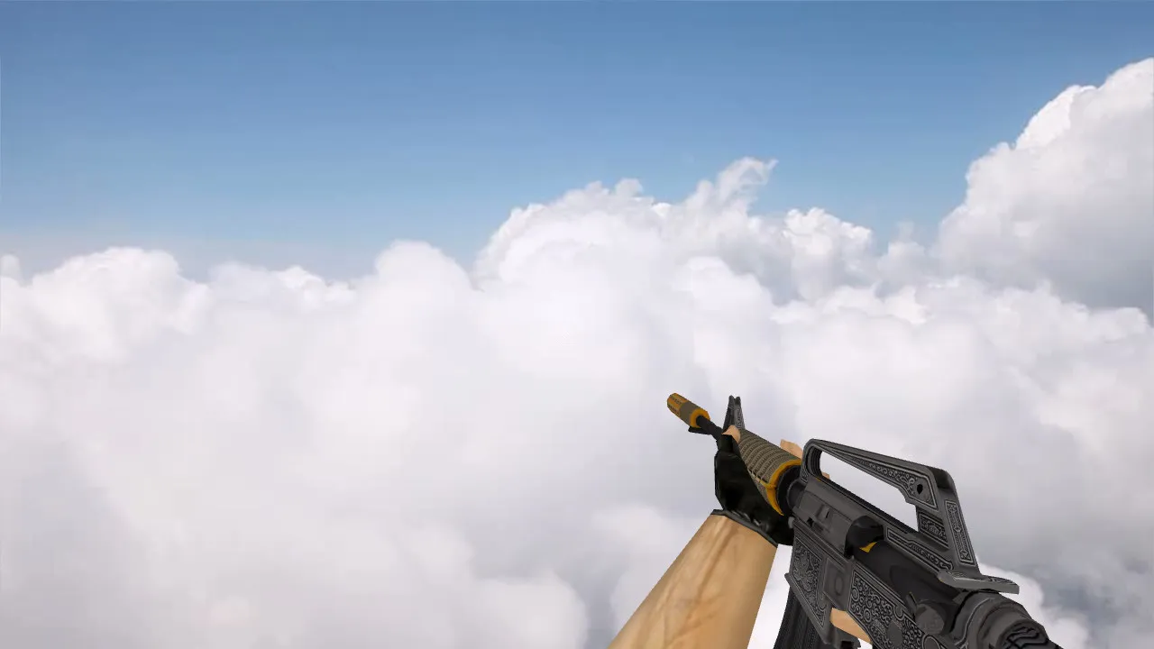 Скриншот Модель M4A1 «Privy Councilor» для CS 1.6: v_m4a1, p_m4a1, w_m4a1, звуки, анимация осмотра и качество текстур