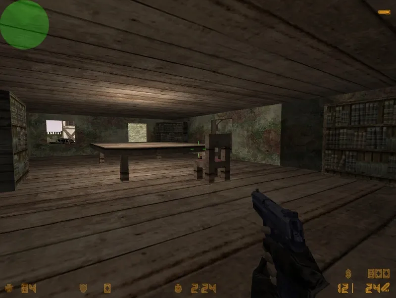 Скриншот  Карта de_carentan для CS 1.6: тактики за CT и T, точки контроля, оптимизация wpoly/epoly, .nav для ботов