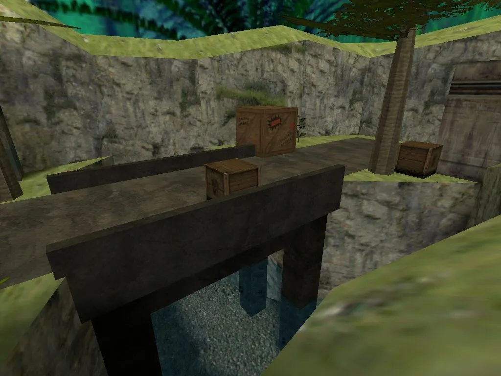 Скриншот  de_bridge для CS 1.6: баланс сторон, точки, боты (.nav), оптимизация wpoly/epoly