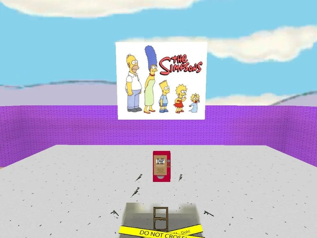 Скриншот  deathrun_simpsons_world для CS 1.6: карта Deathrun, точки, боты, оптимизация и настройка