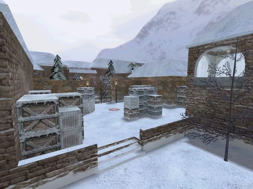 Скриншот  Карта de_inferno_winter для CS 1.6 - Зимняя версия классики