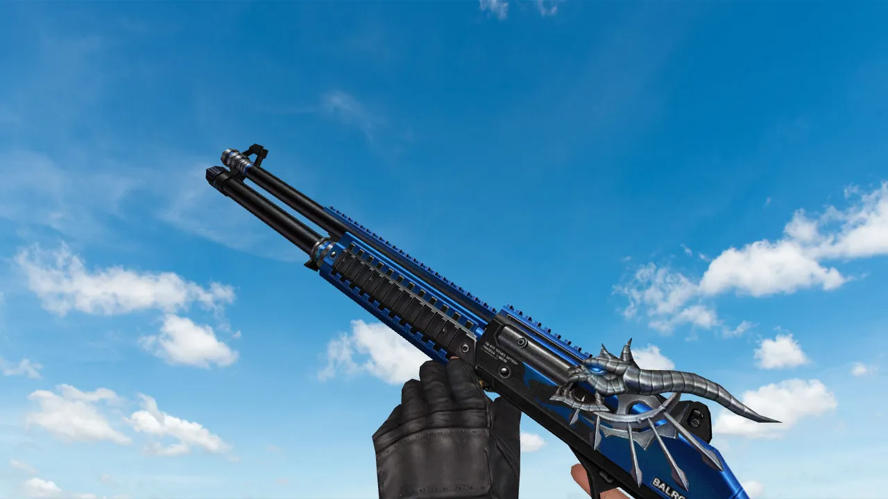 Скриншот Модель XM1014 «Balrog XI Blue» для CS 1.6 - Оружие для победы