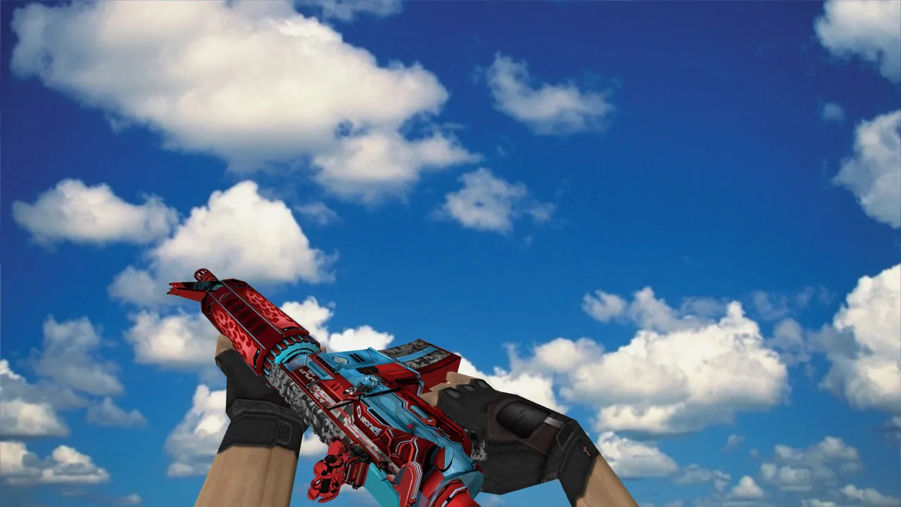 Скриншот Модель M4A1 «M4A4 Mechanical Trick» v_ p_ w_ для CS 1.6: звуки, анимация осмотра, текстуры