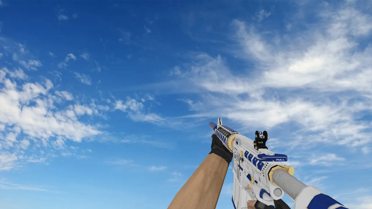 Скриншот Модель M4A4 Astromech v_ модели для CS 1.6: анимация осмотра, звуки, текстуры и полный набор файлов