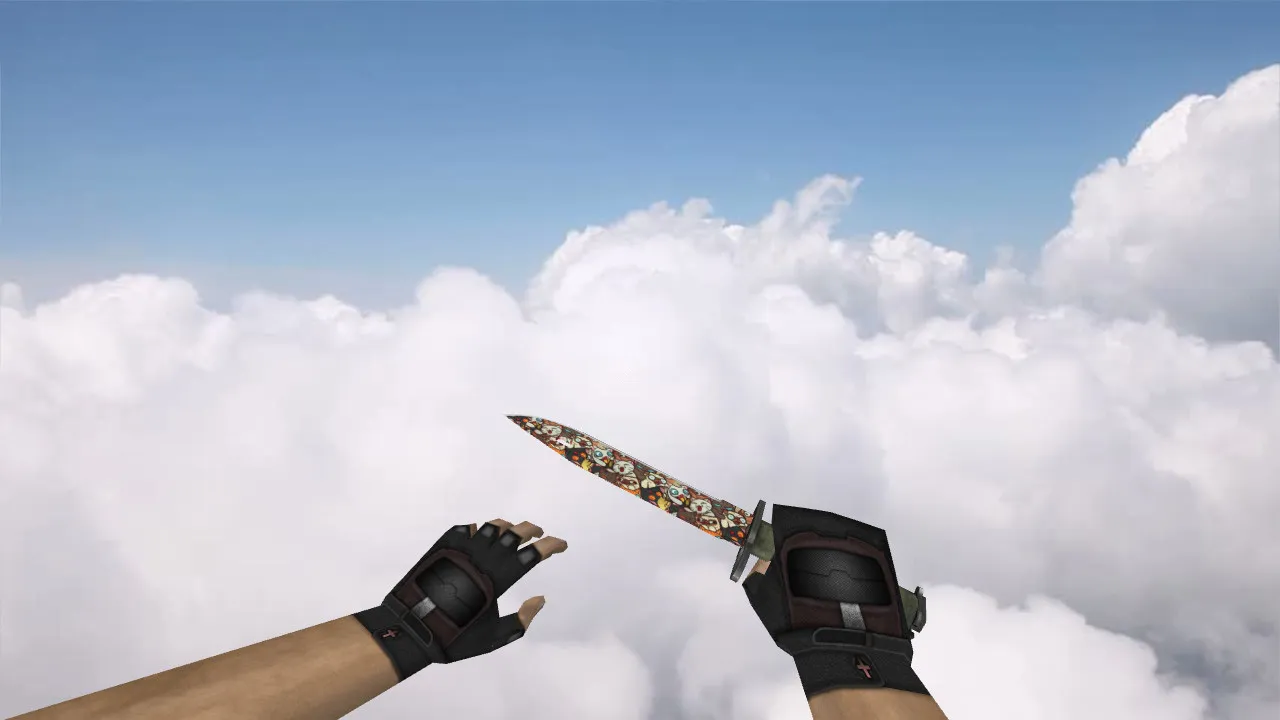 Скриншот Модель ножа Bayonet «Лапки» v_ для CS 1.6: p_ w_ файлы, звук, анимация осмотра, текстуры и настройка