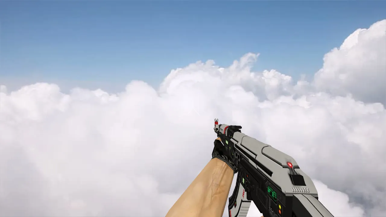 Скриншот Модель «AK-47 Sci Fi Red» v_ p_ w_ для CS 1.6: звуки, осмотр, текстуры и анимации