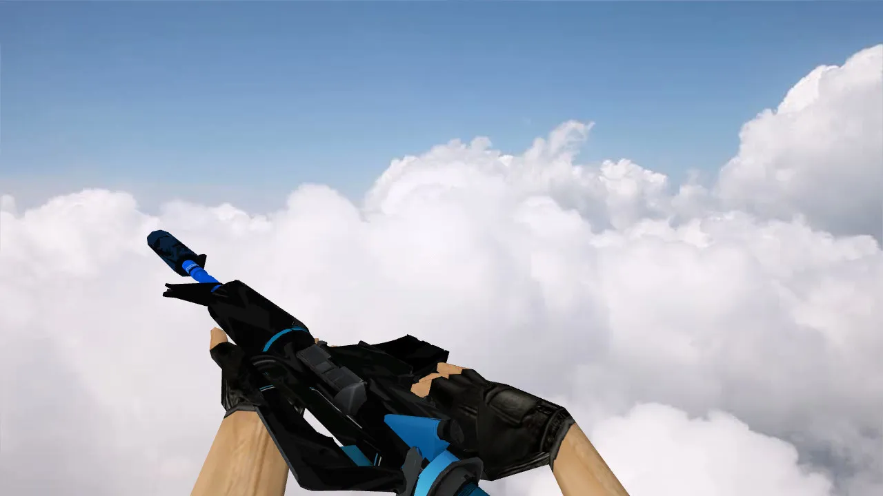 Скриншот Модель M4A1 Blue Force v_ p_ w_ для CS 1.6: анимация осмотра, звуки и качество текстур