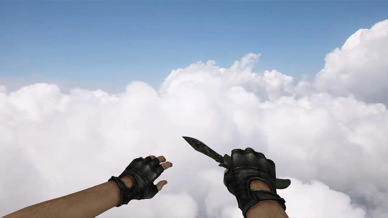 Скриншот Модель ножа v_ / p_ / w_ «Пиксельный камуфляж Лес» для CS 1.6: звуки, анимация осмотра, текстуры