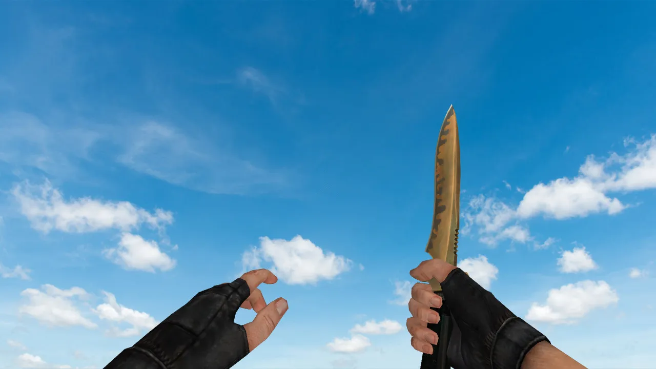 Скриншот  Пак моделей оружия Golden Weapon Pack для CS 1.6: v_, p_, w_ модели, звуки, анимация осмотра и настройки качества текстур