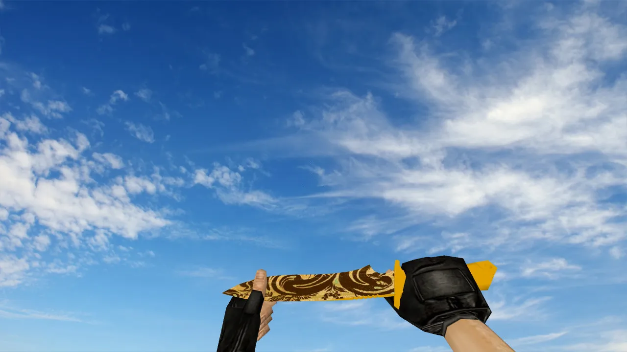 Скриншот Модель ножа Default Knife Batik-ed для CS 1.6: v_, p_, w_ файлы, звук, анимация осмотра и текстуры