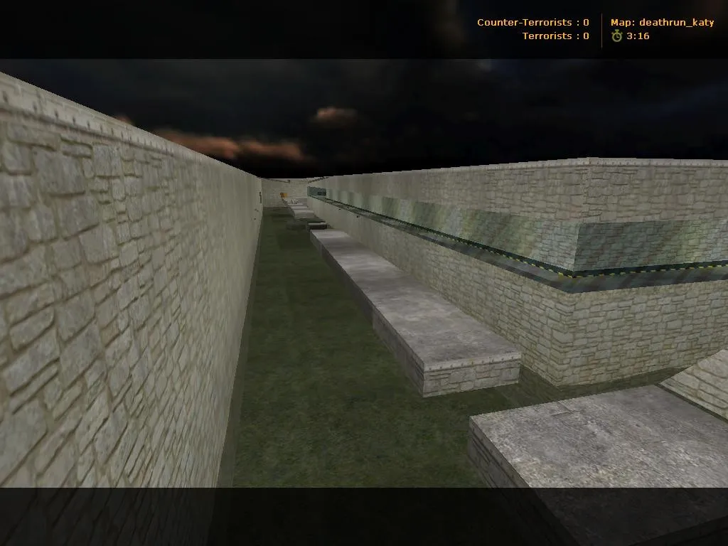 Скриншот  Карты deathrun: deathrun_katy для CS 1.6 — ловушки, тайминги и точки для игры без лагов