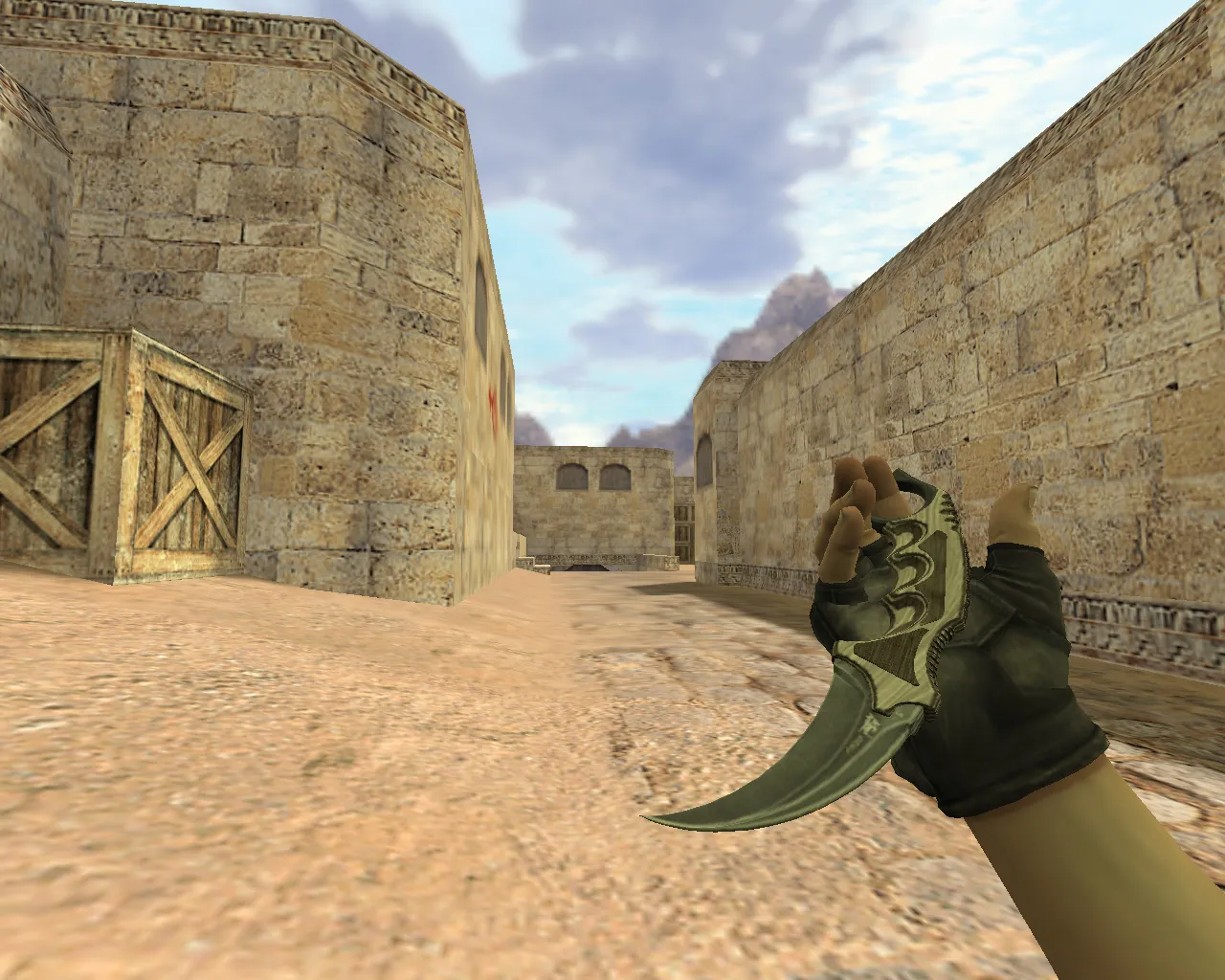 Скриншот Модель «Нож Керамбит Черный глянец» для CS 1.6: v_, p_, w_ + звук + анимация осмотра