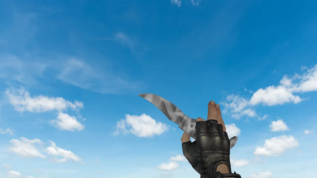 Скриншот Нож Фальшион «Городская маскировка» v_model для CS 1.6: анимация осмотра, звуки и качество текстур