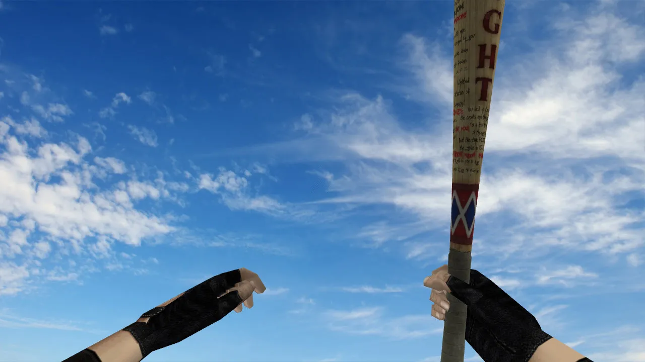 Скриншот v_ модель ножа «Бита Харли Квин» для CS 1.6: звуки, анимация осмотра, качество текстур