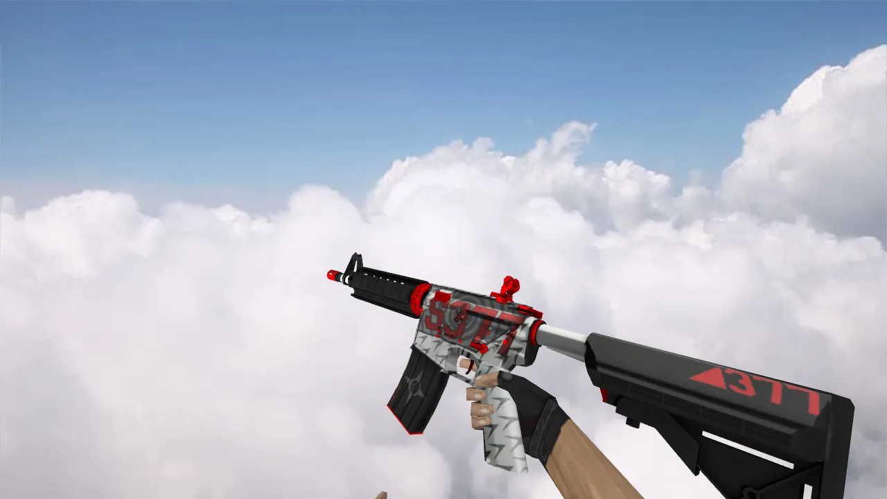 Скриншот Модель v_m4a4_skar / p_m4a4_skar / w_m4a4_skar для CS 1.6: звуки, осмотр, текстуры и настройка