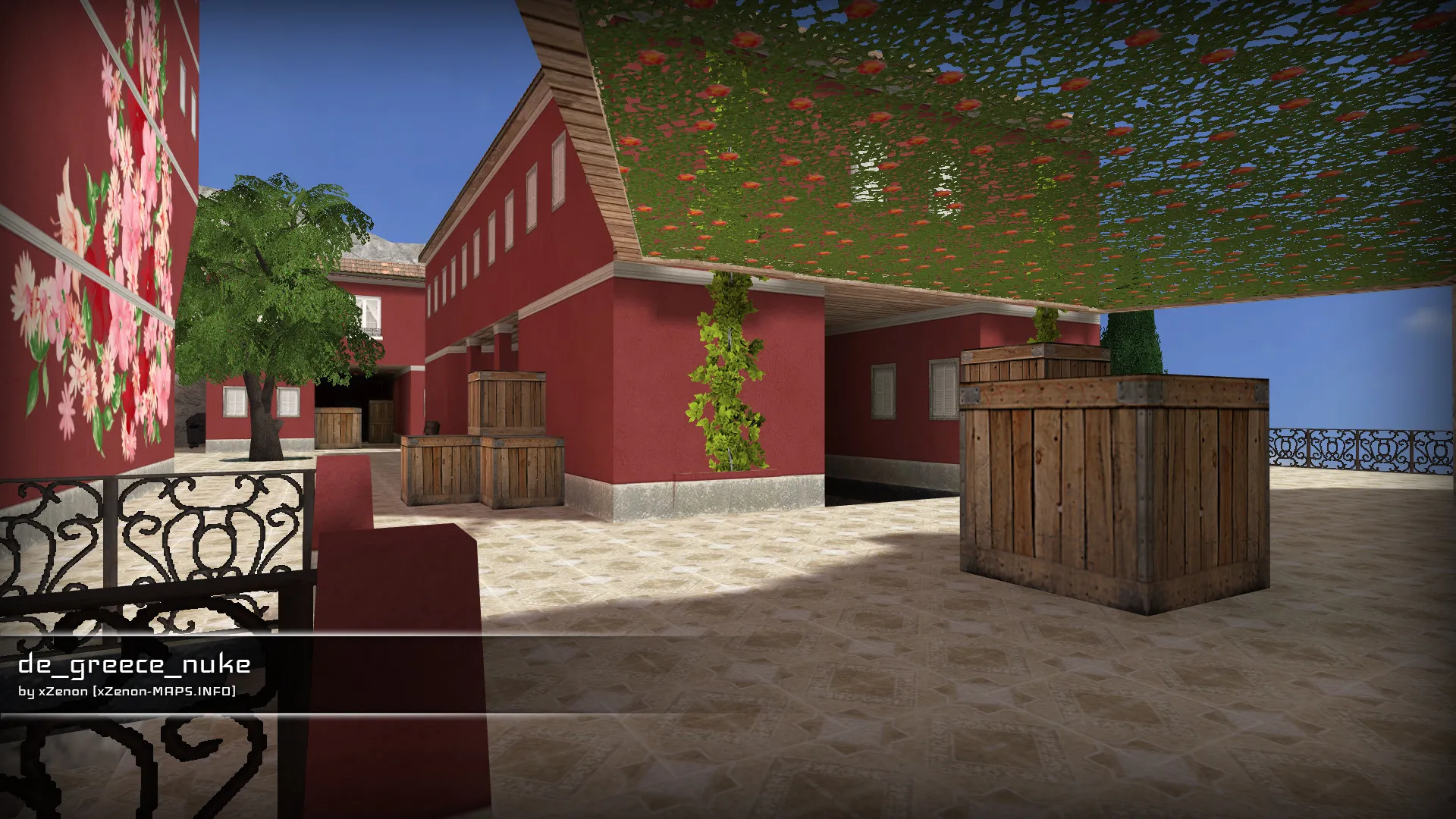 Скриншот  Карта de_greece_nuke_b3 для CS 1.6: точки, маршруты, .nav для ботов и оптимизация wpoly/epoly