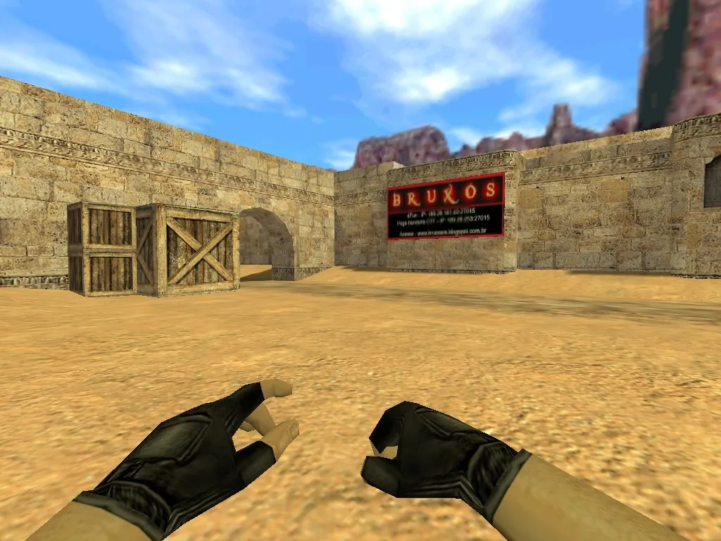 Скриншот de_dust2_mini_bruxos — мини-карта Dust2 для CS 1.6: точки, раунды, bot .nav и оптимизация