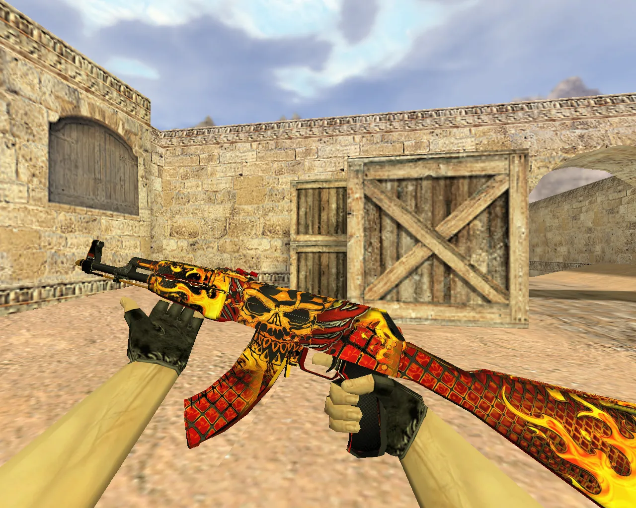 Скриншот Модель «АК-47 Чистилище» для CS 1.6: v_ модели, p_ модели, w_ модели, звуки и анимация осмотра