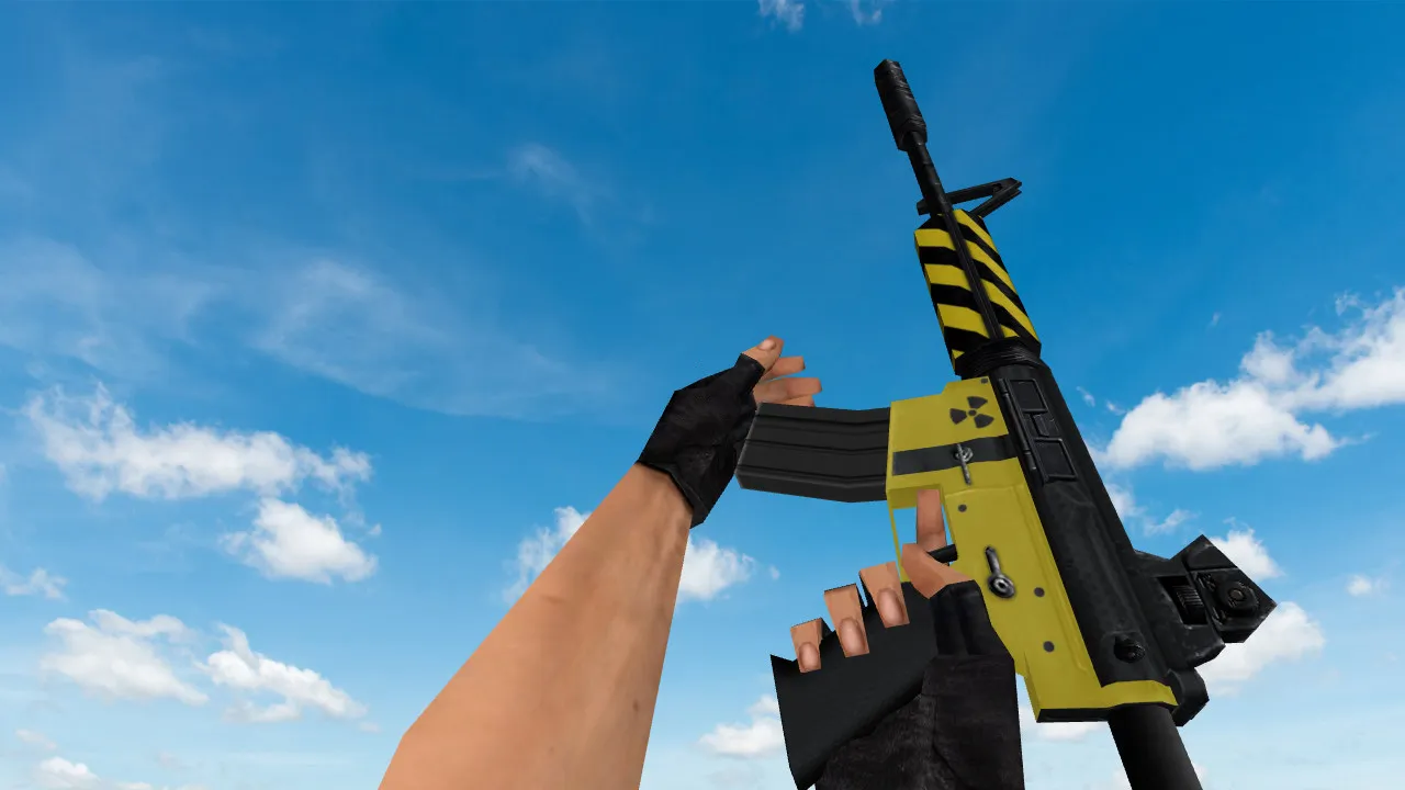 Скриншот Модель M4A1 Nuclear для CS 1.6: v_, p_, w_ модели, звуки, анимация осмотра, текстуры и настройка