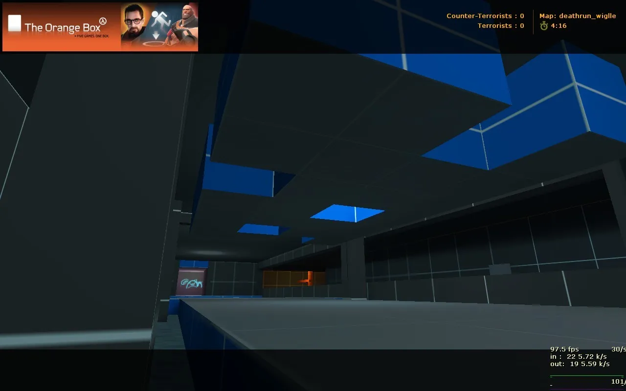 Скриншот  deathrun_wiglle для CS 1.6: карта deathrun, точки, тайминги и настройка сервера без лишней возни