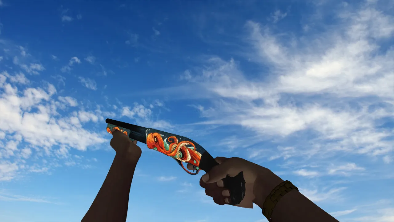 Скриншот  Пак моделей оружия «Пиратские руки» для CS 1.6: v_, p_, w_ модели, звуки, анимация осмотра, текстуры и настройка