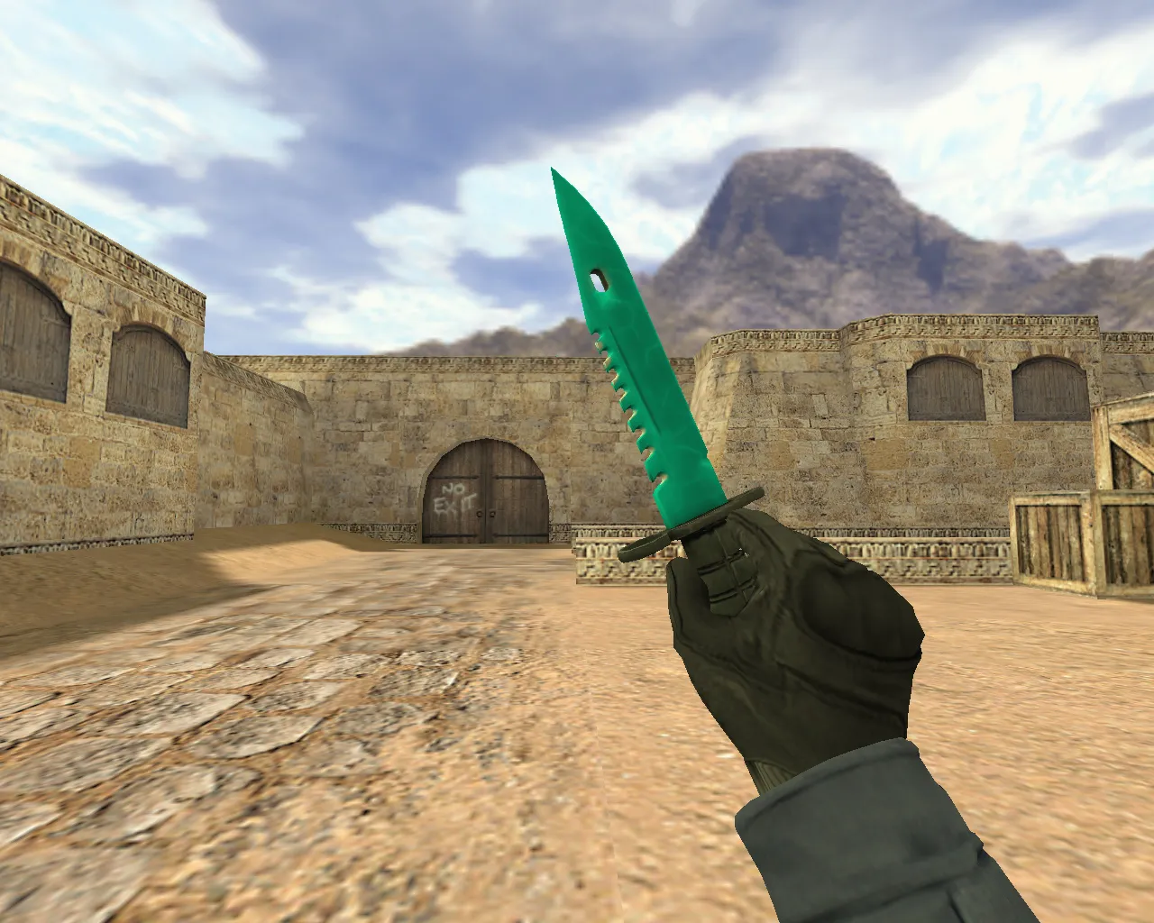 Скриншот v_knife_m9_electro_p для CS 1.6: штык-нож М9 Электро, анимация осмотра, звуки и качество текстур