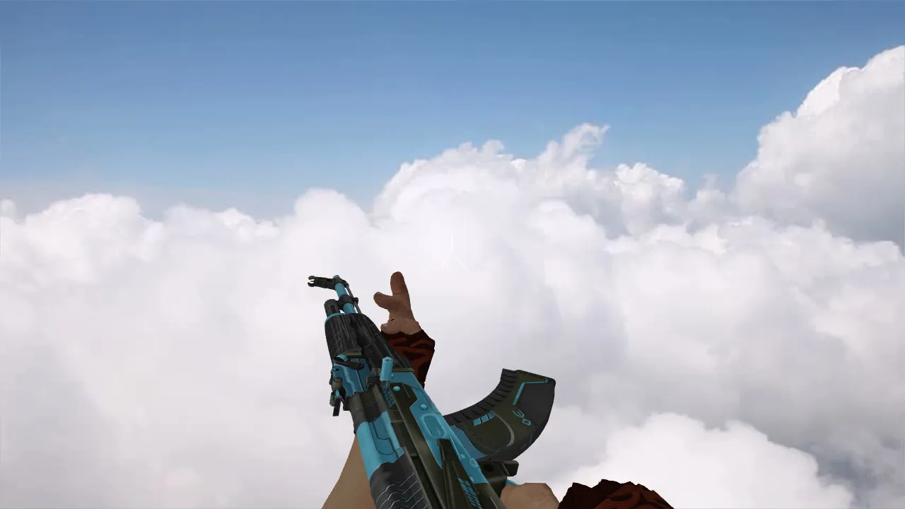 Скриншот Модель «AK-47 Luanmat Blue» для CS 1.6: Высокое качество и уникальный стиль