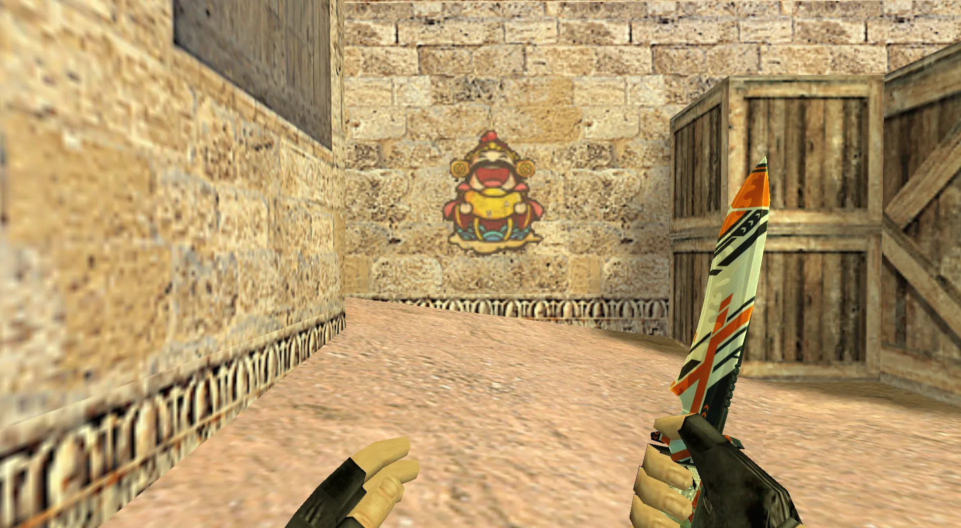 Скриншот Граффити «Бог удачи» для CS 1.6 - Уникальный стиль и удача в игре