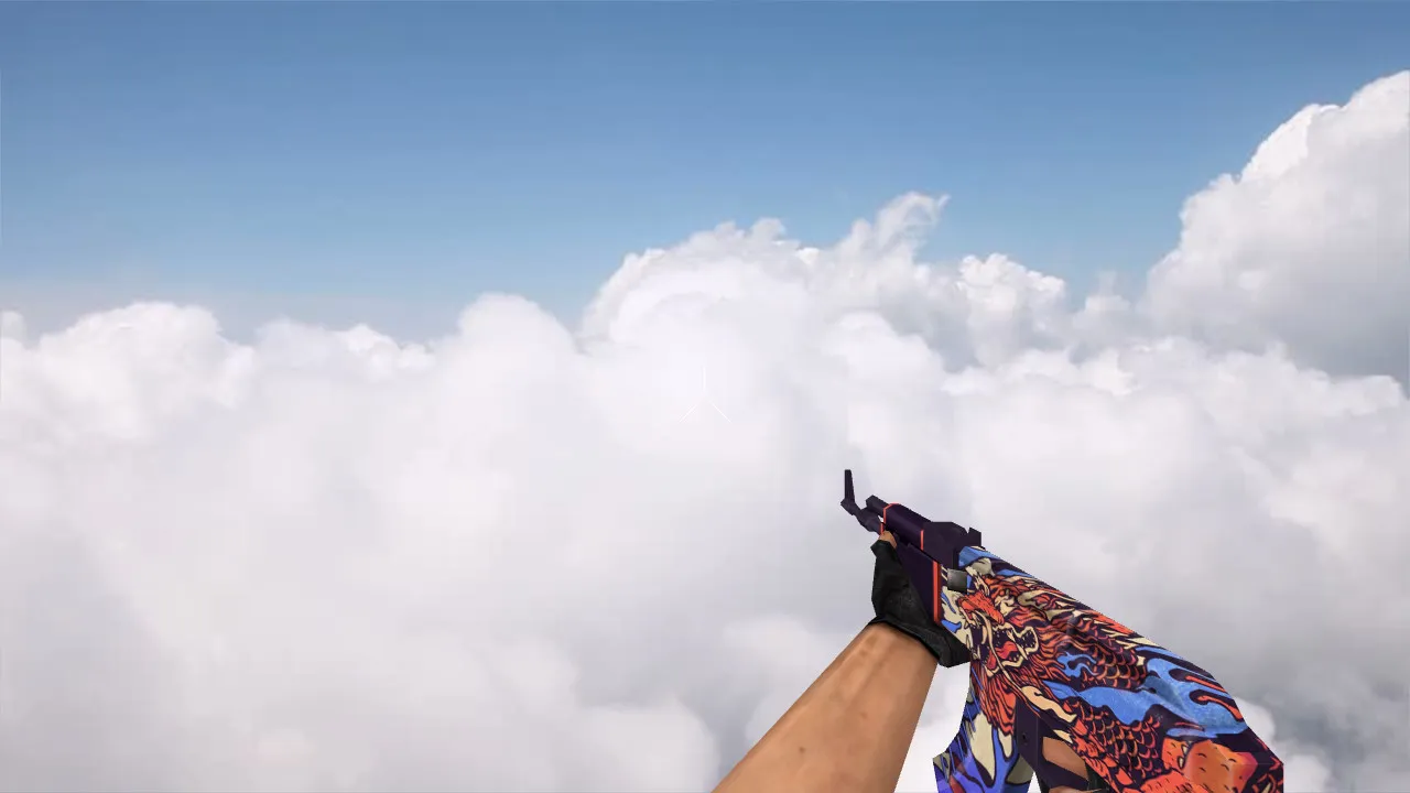 Скриншот Модель v_ и p_ АК-47 «Dragon King» для CS 1.6: звуки, анимация осмотра, текстуры и качество рендера