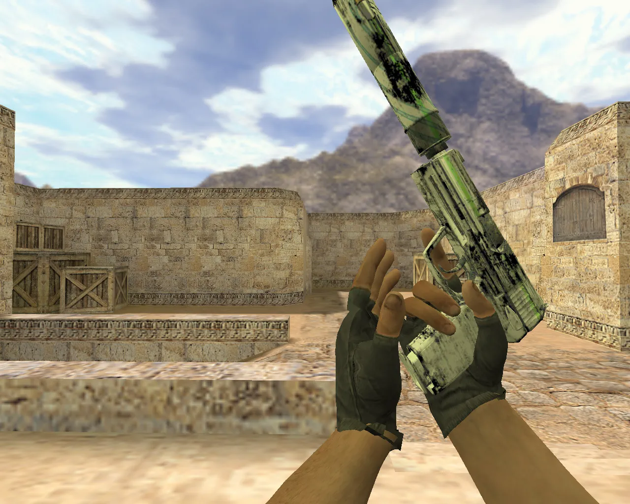 Скриншот Модель «USP Следы асфальта» для CS 1.6 - Качественные текстуры и анимация