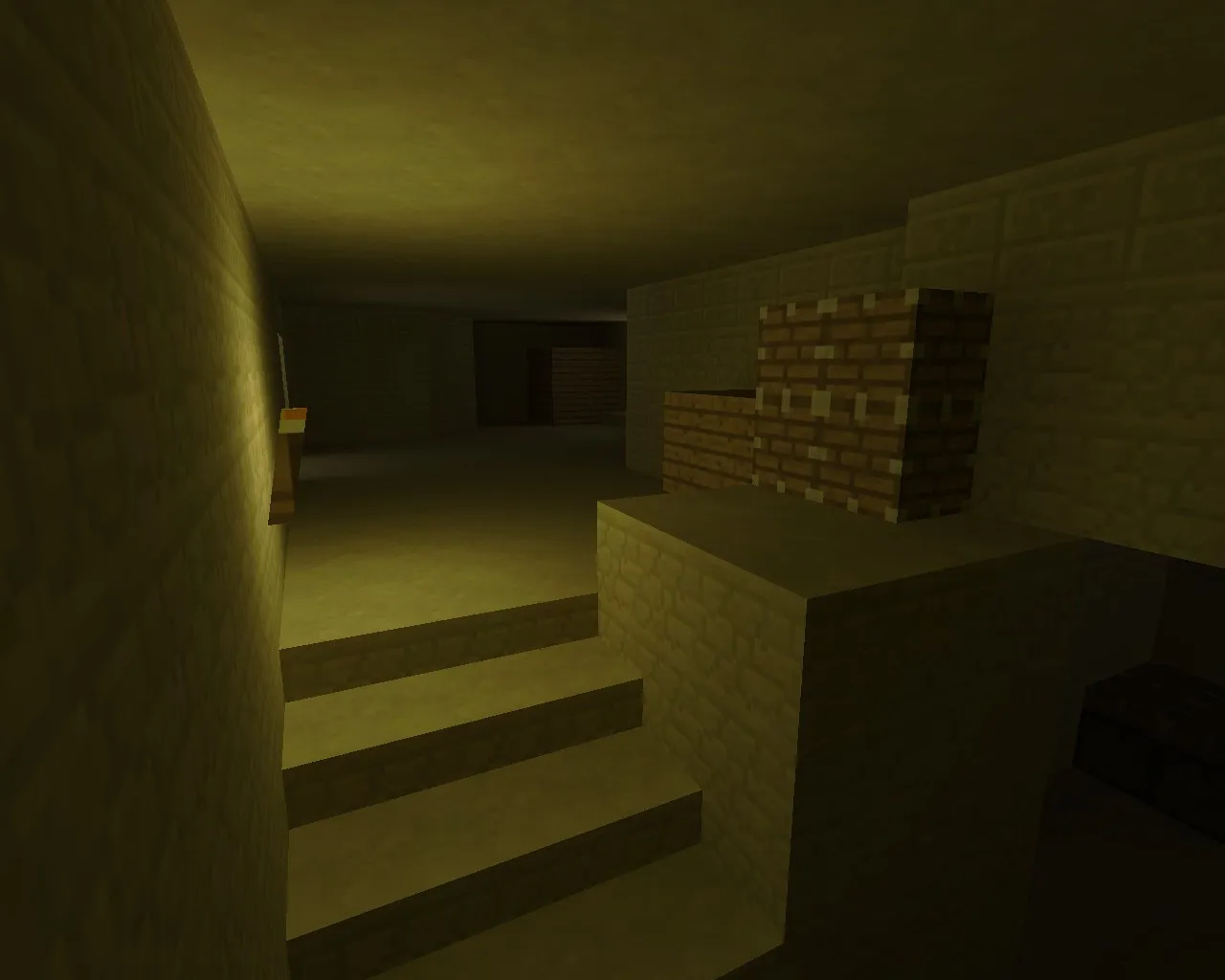 Скриншот  Карта de_dust2_minecraft для CS 1.6: классический Dust2, текстуры в стиле Minecraft, точки, боты, оптимизация