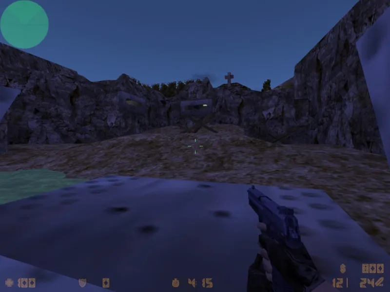 Скриншот de_beach2k для CS 1.6: карта с точками под бомбплей, .nav для ботов, оптимизация и баланс сторон