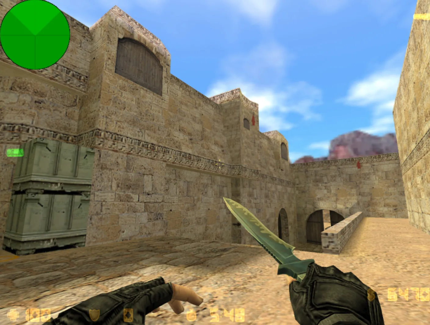 Скриншот  Карта de_dust2_hybrid для CS 1.6: баланс сторон, точки, .nav для ботов, оптимизация wpoly/epoly