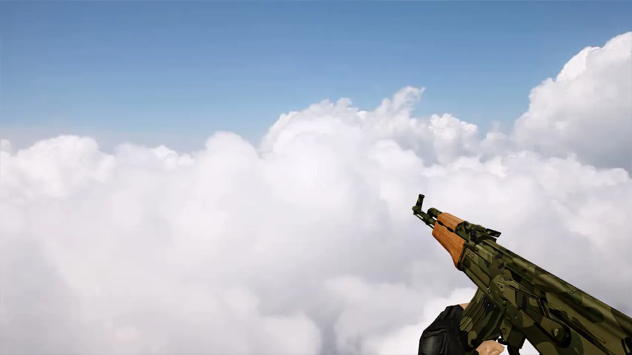 Скриншот Модель АК-47 Camouflage для CS 1.6 - Качество и Дизайн